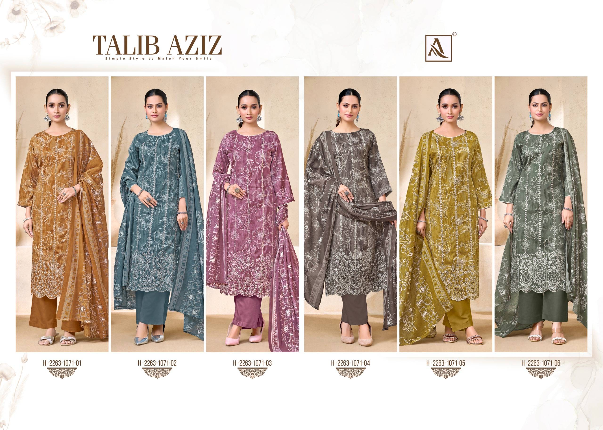 TALIB AZIZ By Alok Suit Beautiful Festive Suits Stylish Colorful Fancy Casual Wear Pure Zam Cotton Dresses At Wholesale Price
